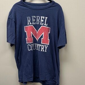 Navy Rebel M Country T-Shirt - Ole Miss